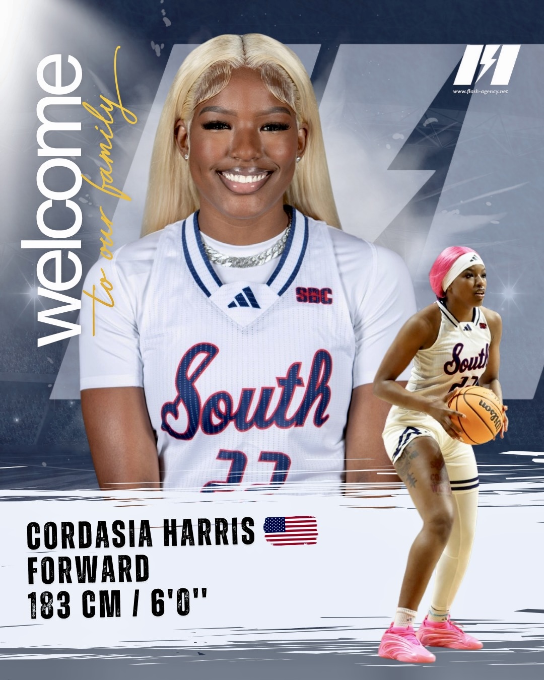 Cordasia Harris has signed with Flash Agency